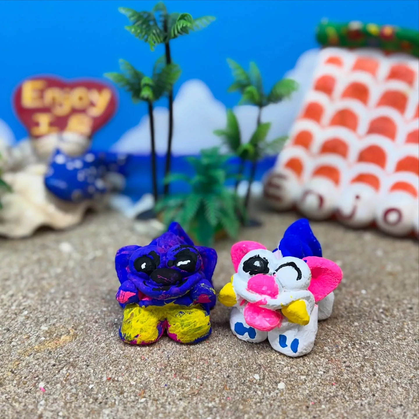 シーサー絵付け体験の漆喰シーサー作品集です(^^)