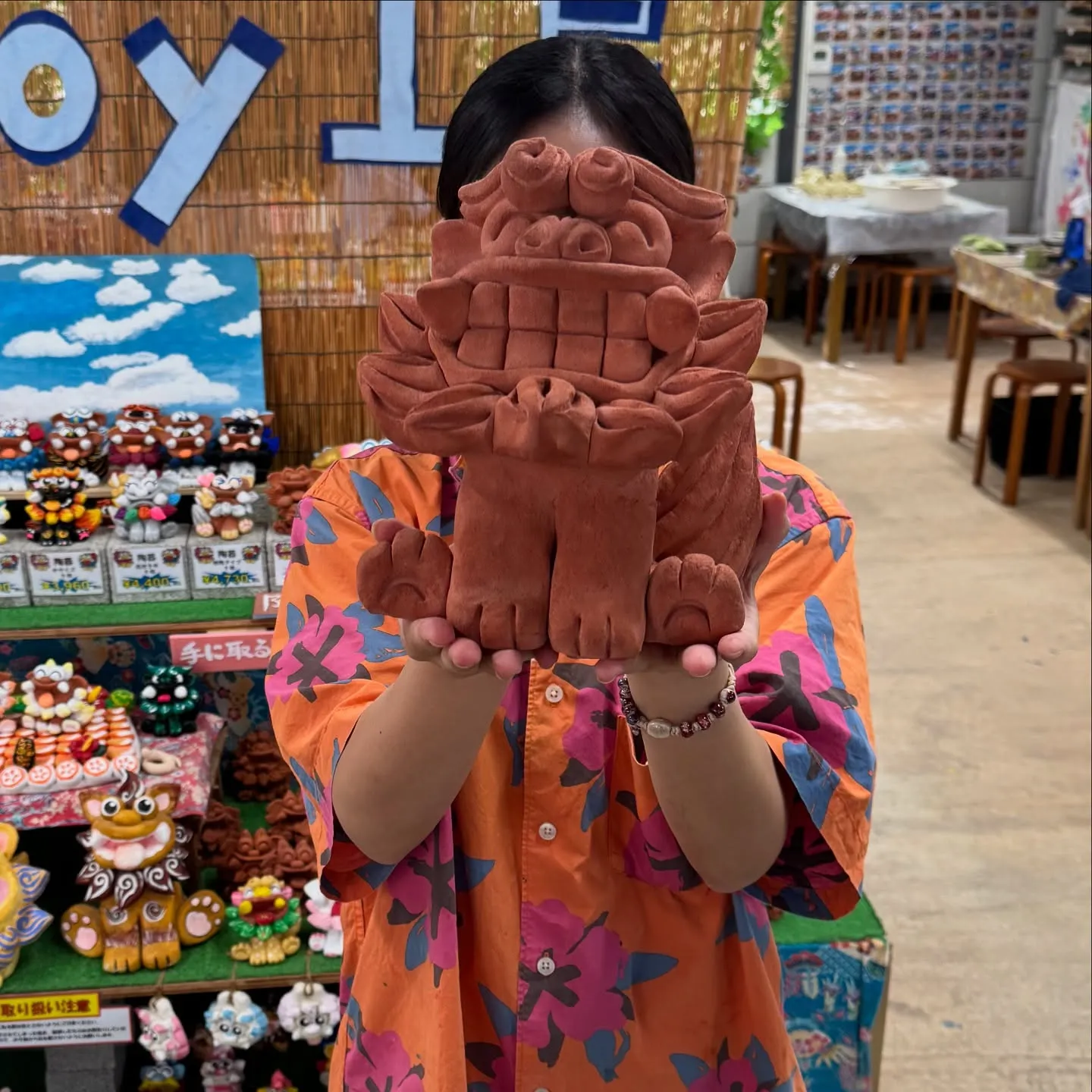 特注大サイズの絵付け体験(^^)