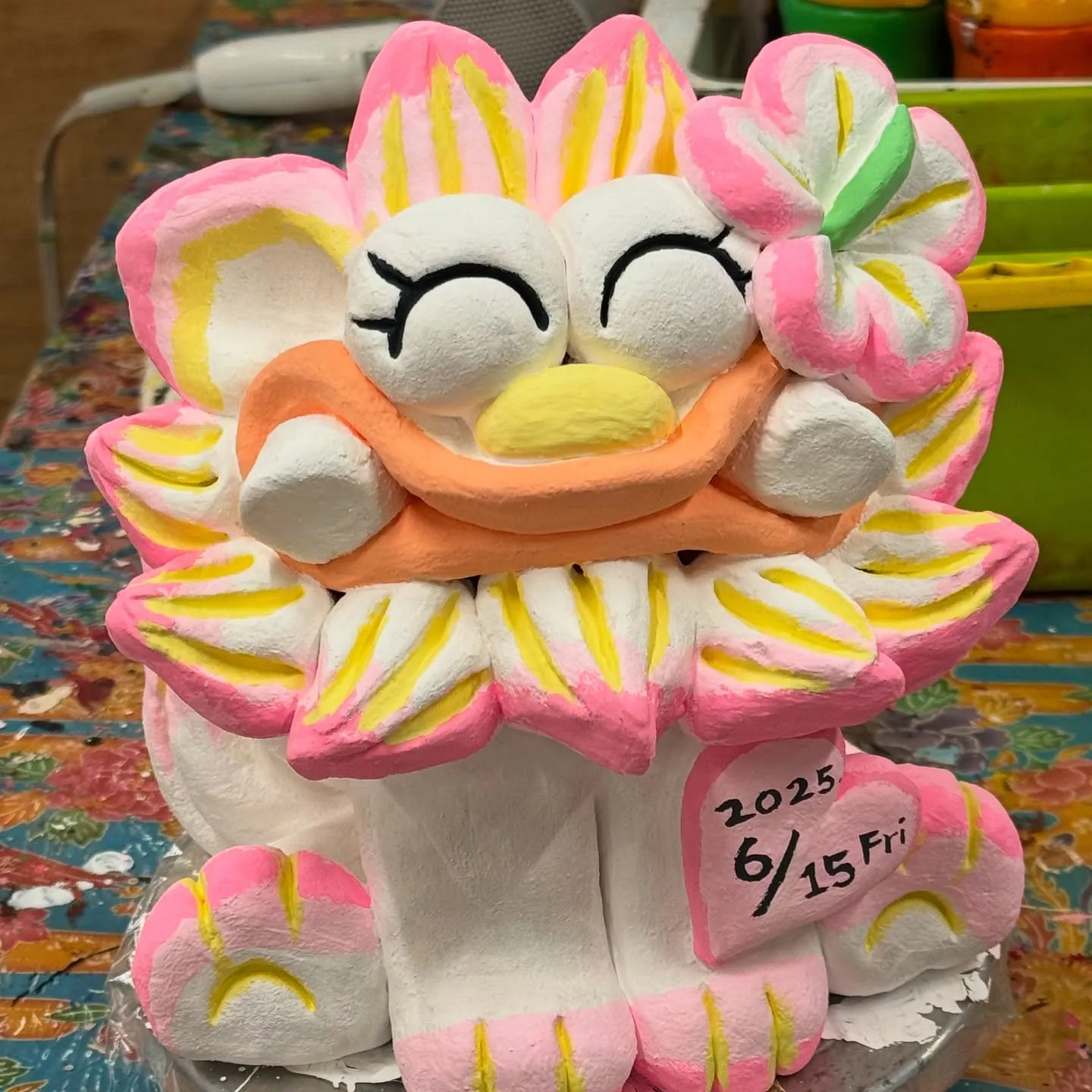 特注大サイズの絵付け体験(^^)