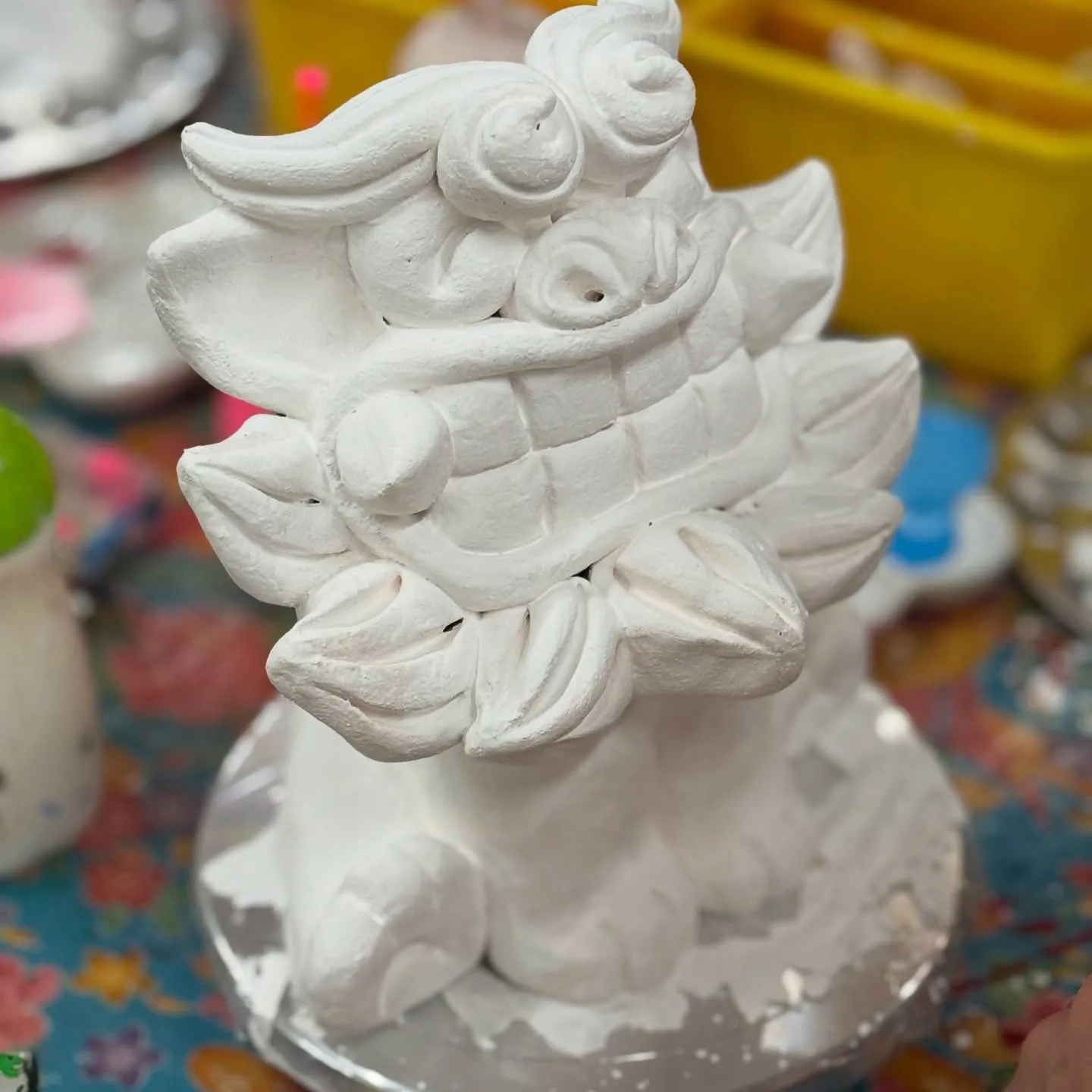 特注大サイズの絵付け体験(^^)