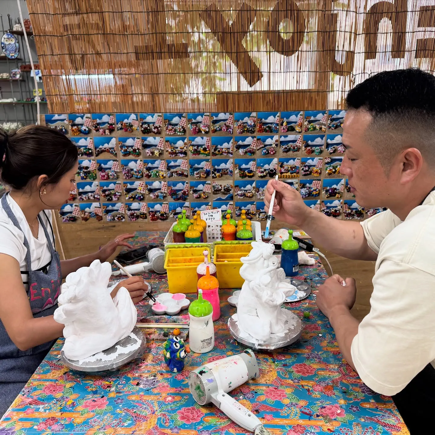 特注大サイズの絵付け体験(^^)