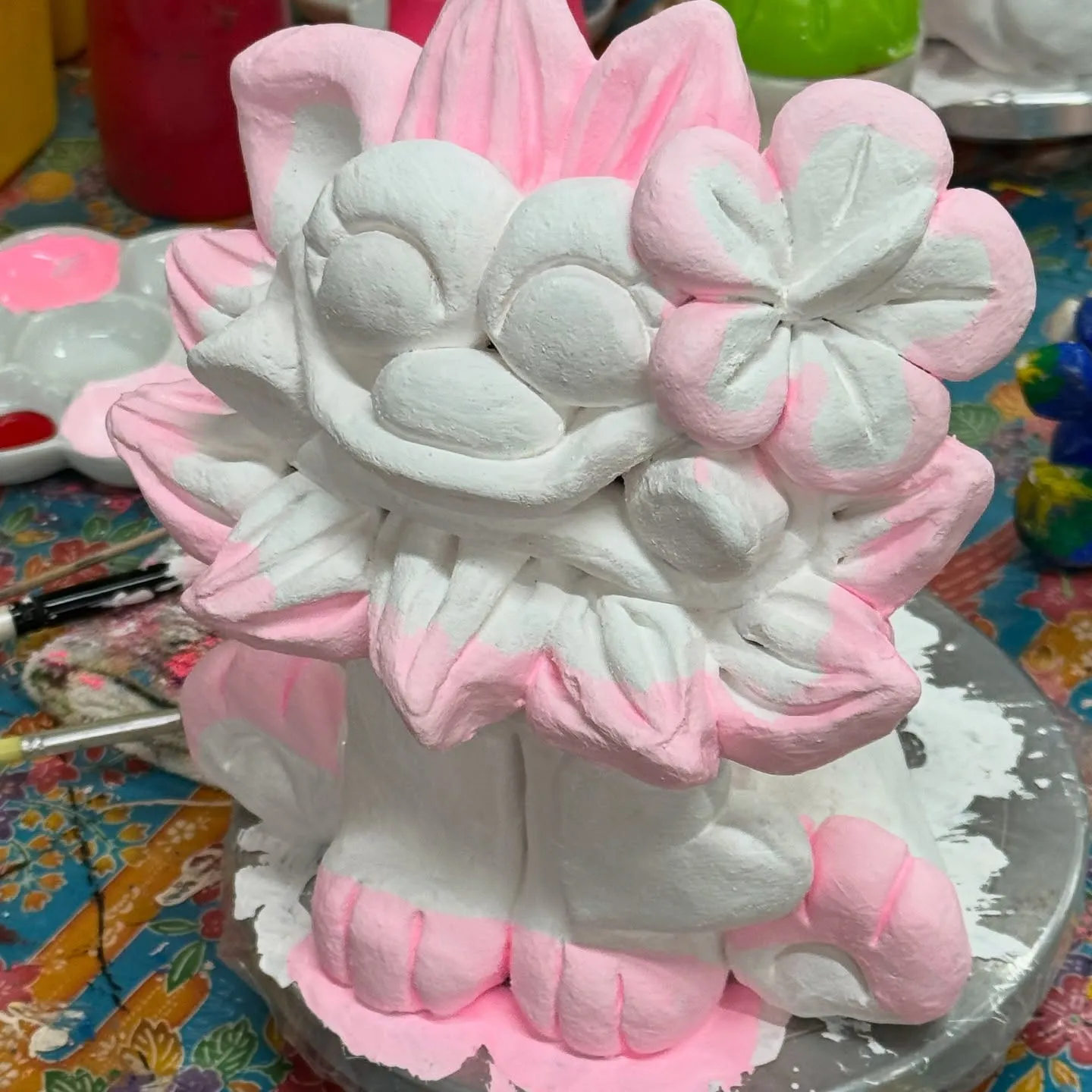 特注大サイズの絵付け体験(^^)