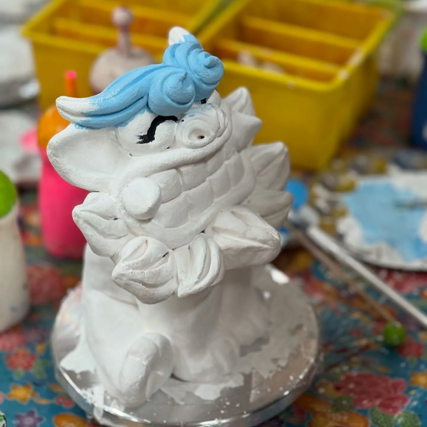 特注大サイズの絵付け体験(^^)