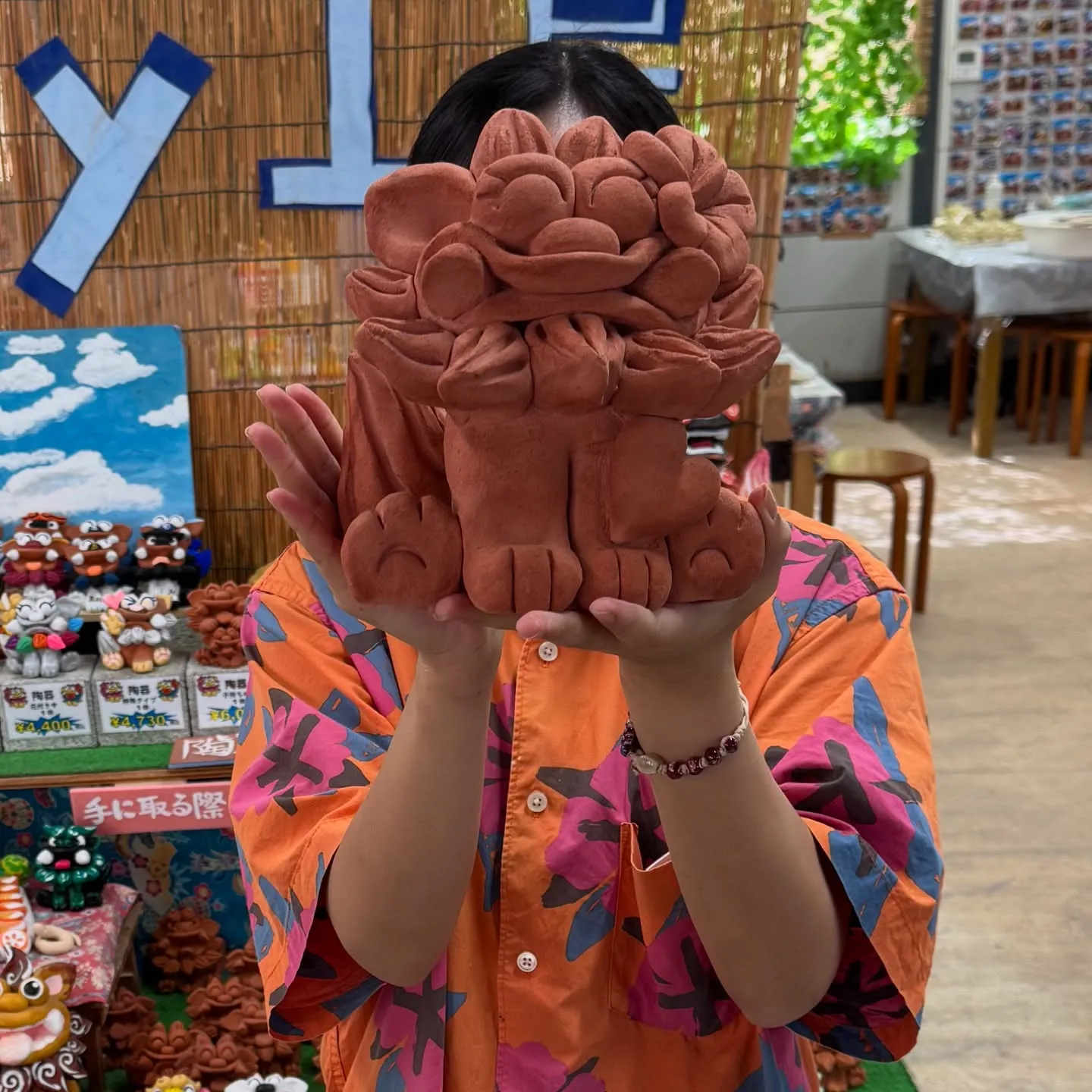 特注大サイズの絵付け体験(^^)