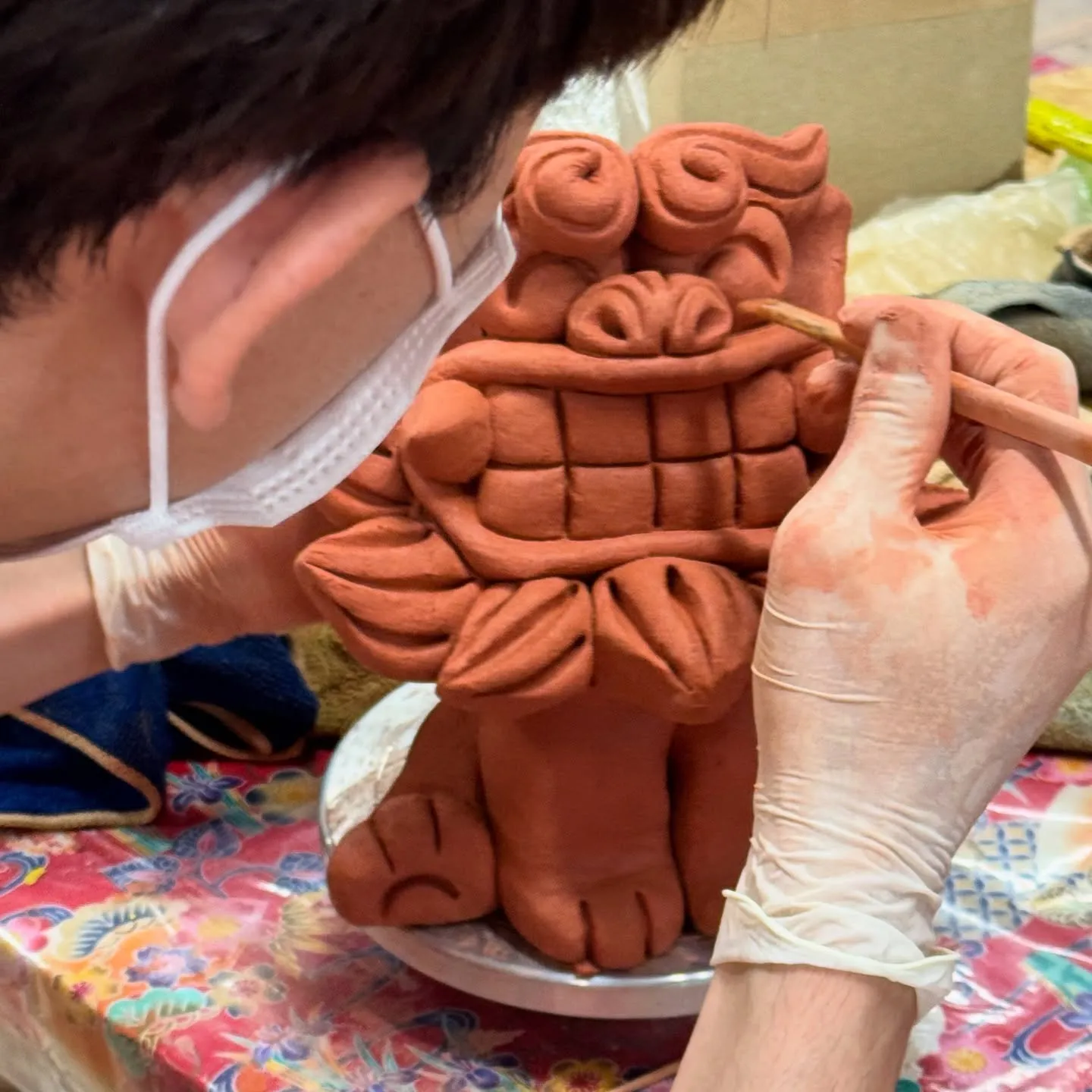 特注大サイズの絵付け体験(^^)