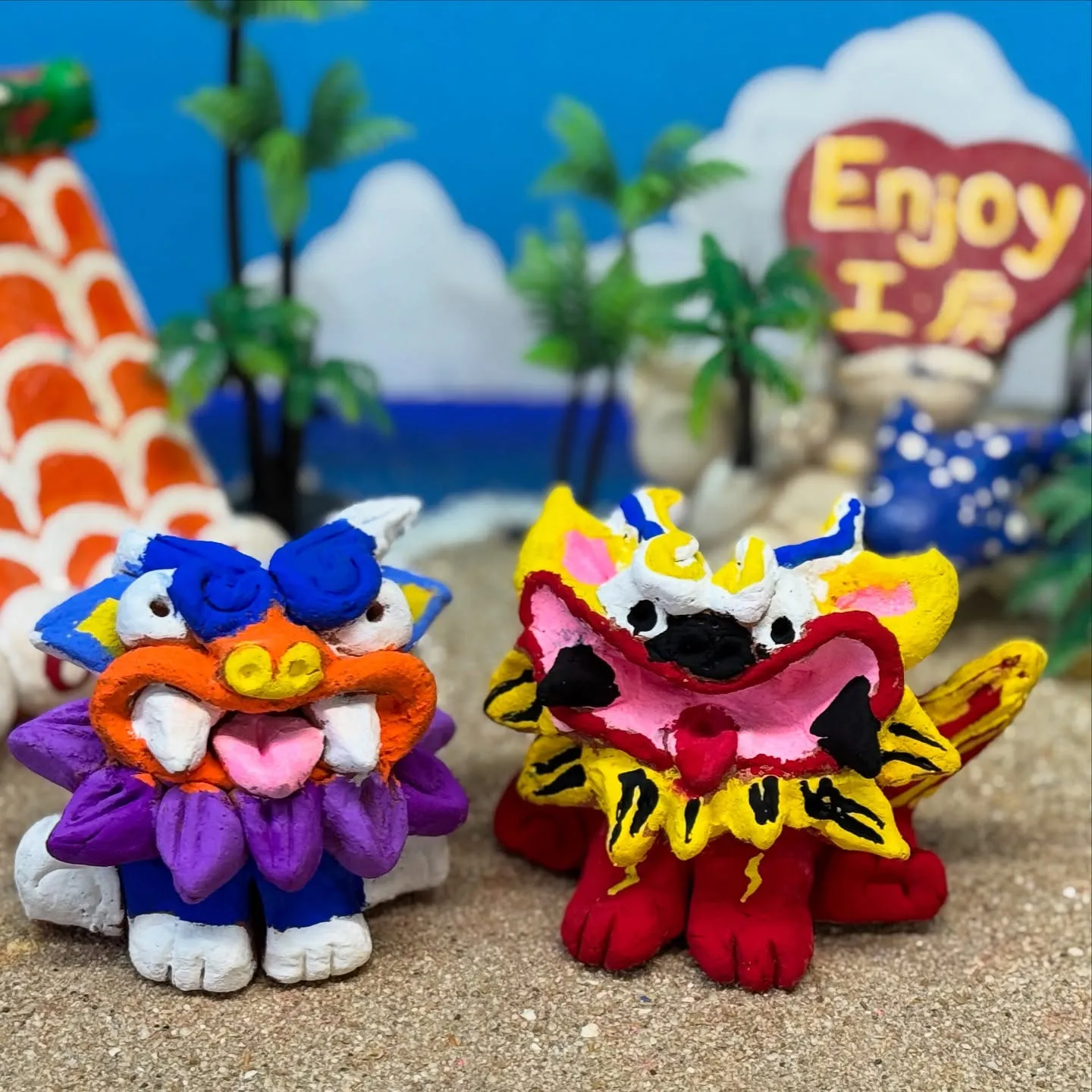 🦁✨Enjoy工房でオリジナルシーサーを作ろう！✨🖌